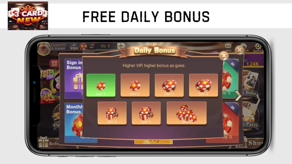 3cardnew game free bonus